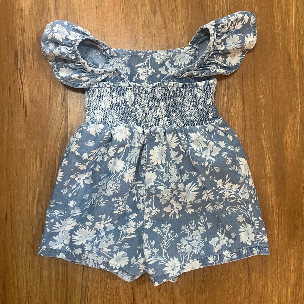 GAP Blue Floral Kids Romper size 3